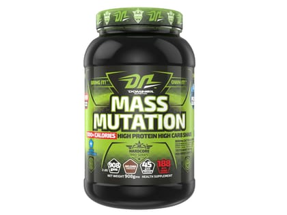 DN Mass Mutation, 2 Lbs, Chocolate, High Protein High Carb Mass Gainer, 45g Of Protein & 1000+ Kacl Per Serving With Testo Boost Matrix 8000 Mg Cgt Bcaa Complex, Accelerate Post Workout Recovery…