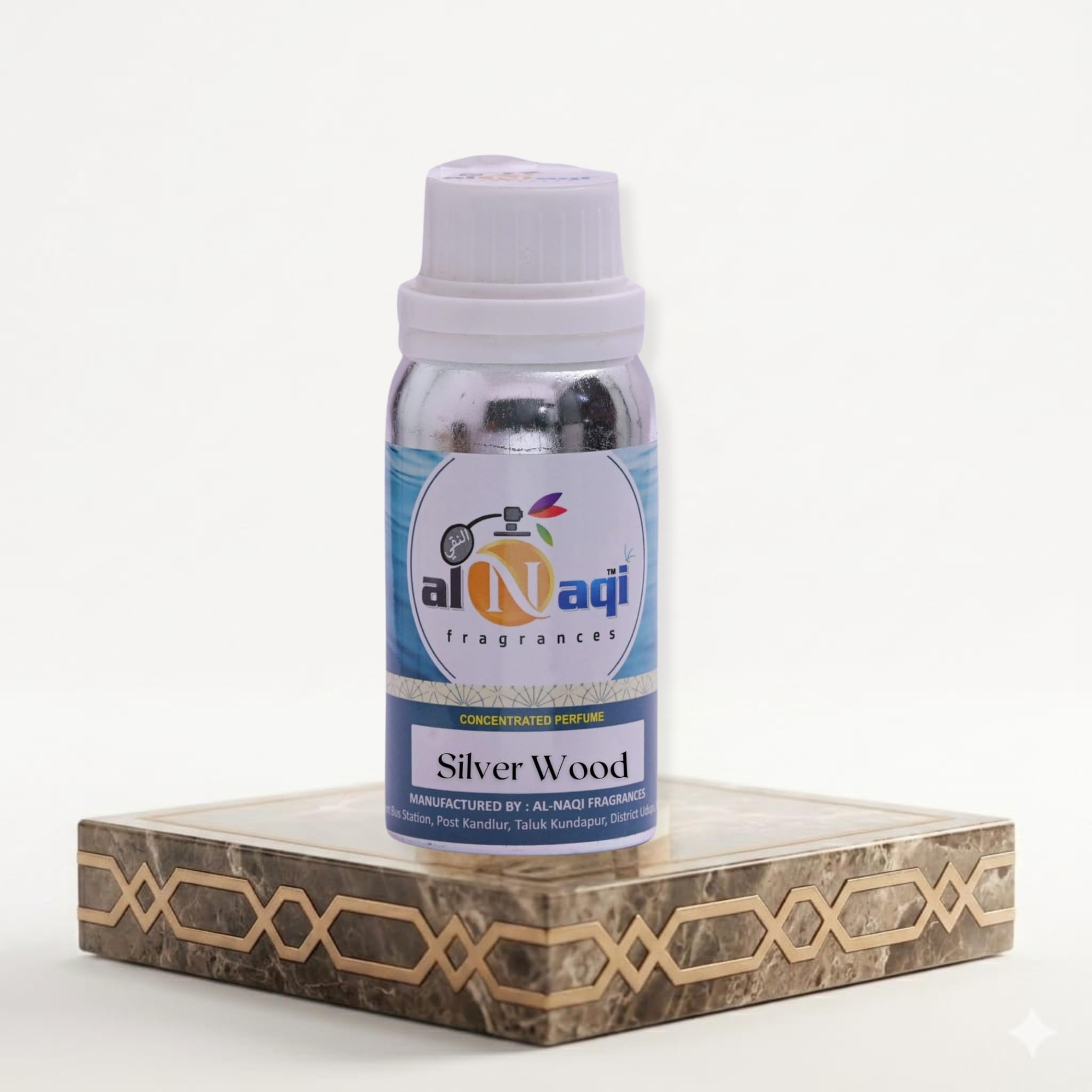 alNaqi Silver Wood 100g - Premium Artisanal Men's Perfume, Long-Lasting Blackcurrant & Bergamot Blend, Refreshing Metallic Woody Aroma for Professional Presence & Daytime Luxury