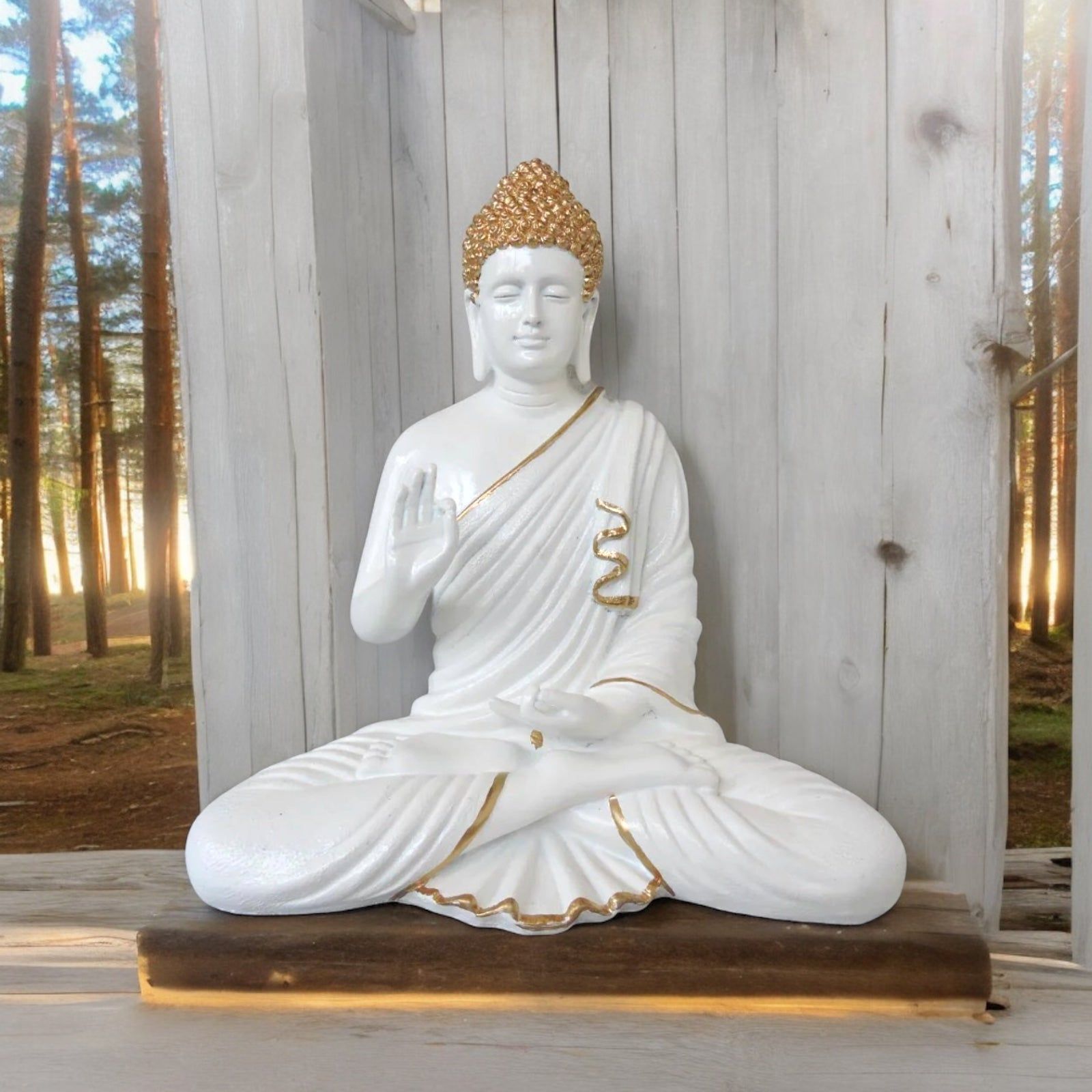 Buddha Idol Large Meditating Buddha Statue Best For Home Decor Height 55 CM-Poly Resin