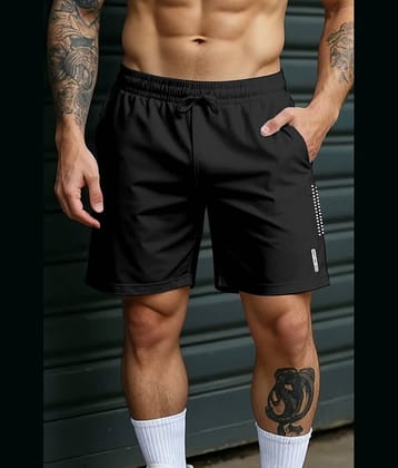 FTX Black Polyester Men's Shorts ( Pack of 1 )
