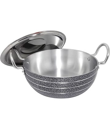 bartan hub Aluminium Enamle Deep Kadhai 4 mm ( 1 ) L