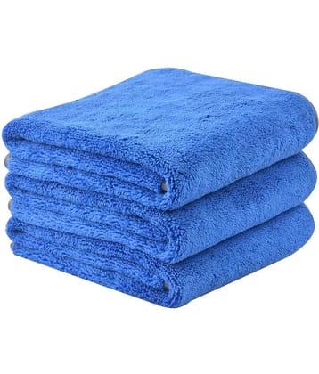 CAMPARK Blue 400 GSM Microfiber Cloth For Automobile ( Pack of 3 )