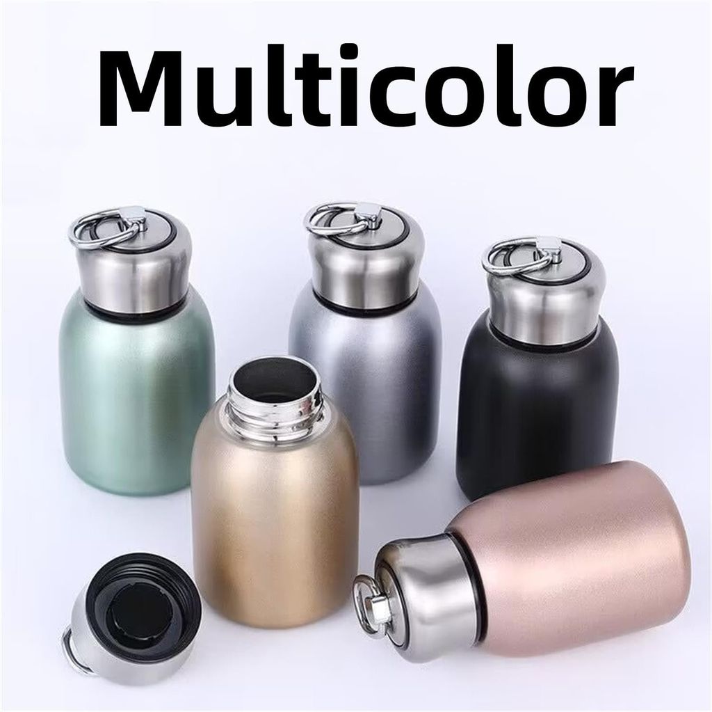 300ml Stainless Steel Insulated Water Bottle, Mini Bottle for Hot and Cold Drinks, Leakproof Travel Mug, Coffee Mug (Green)