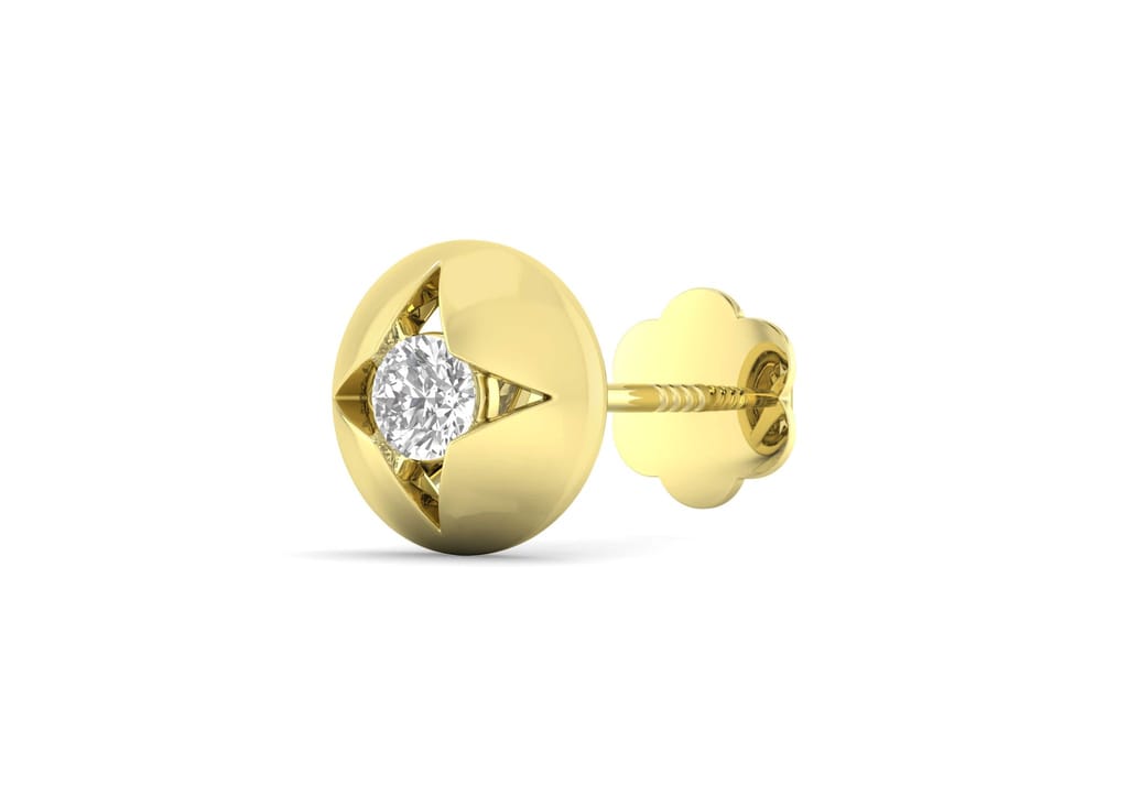 Radiant Starburst Ear Stud For Him (1 Pc Only)