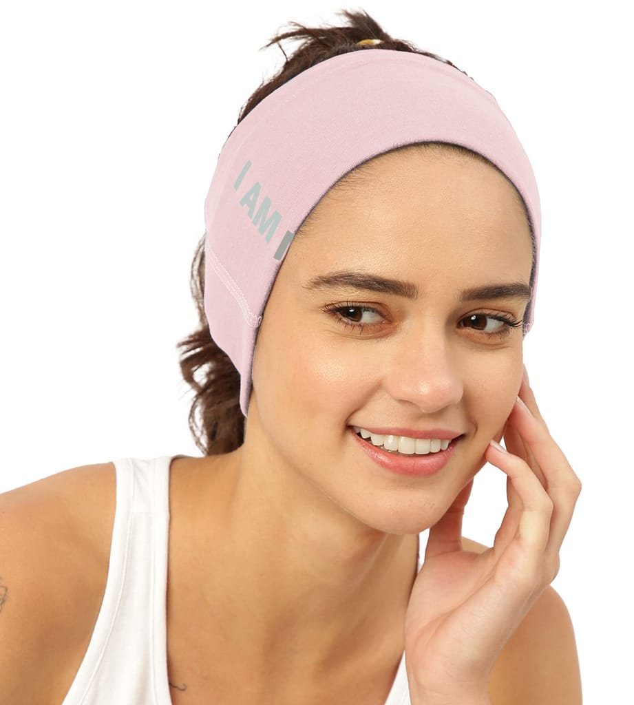 FREECULTR Unisex Bamboo Bandana, Anti Microbial Super Soft & Comfort Fit, Breathable Multipurpose Headband, Face Mask for Dust Protection and Sun - Size Printed Pack of 2-Peach, Sand