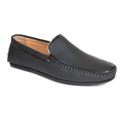 Kolapuri Centre Men's Black Loafer Shoes-6