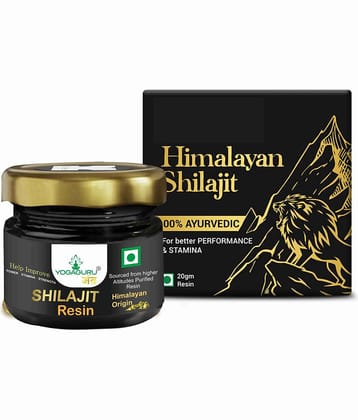 YOGAGURU MANTR Shilajit Resin|Rich in Fulvic Acid|For Strength, Power & Stamina 20GM