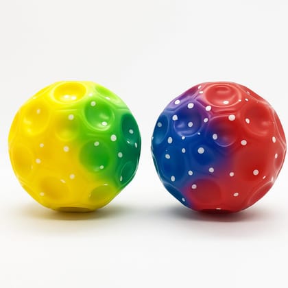 Astro Jump Rubber Moon Balls (Pack of 2) - 7 cm Diameter - High Elasticity Bouncing Ball - Active Play and Stress Relief - Easy Grip Space Balls for Pets - High Bounce Ball - Outdoor/Indoor Game