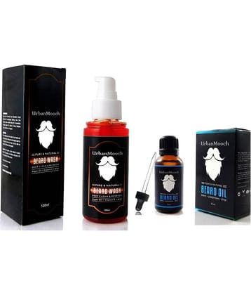 UrbanMooch Beard wash Beard Oil For Growth 150 ml Pack of 2