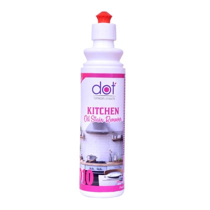 DOT Homecare Products | Kitchen Cleaner 250ml | Powerful Non Acidic heavy oil stain remover, gum remover, sticker marks, Chimney, Grill, Stoves, Fans, Permanent Marker stains, Burnt-on-Foods