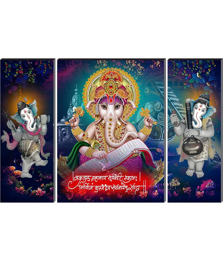 Saf Lord Ganesh ji Religious wall hanging MDF Painting