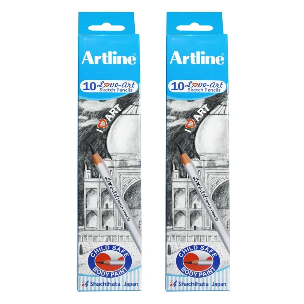 Artline Love Art Sketch Pencils 10B Set Of 10 in Quantity 2 | Ideal For Create Deep, Velvety Black Lines And Intense, Smooth Shading