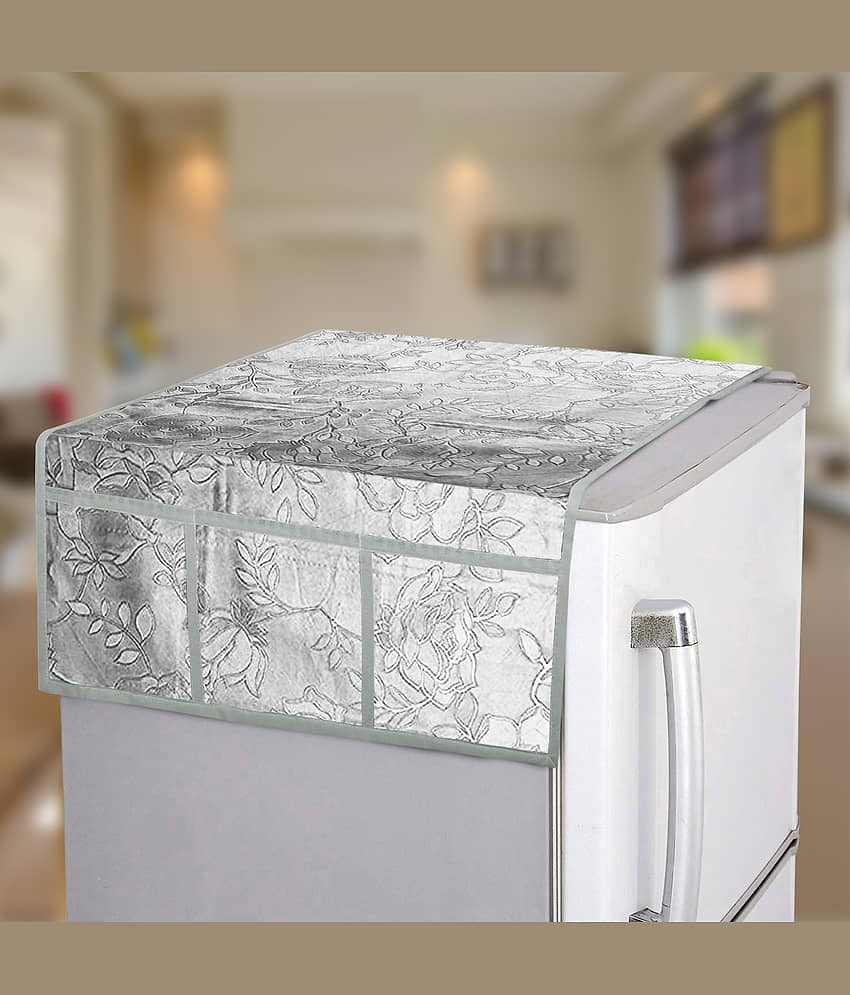 E-Retailer Single Polyester Gray Fridge Top Cover, Fridge Cover