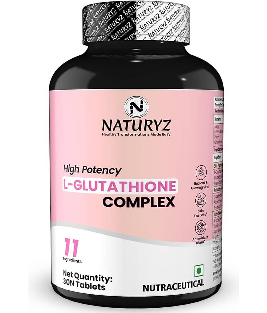 NATURYZ L-Glutathione Complex With Skin Peptide For Radiant Glowing & Elastic Skin - 30 tablets