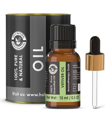 Holy Natural Vetiver Essential Oil 15 mL