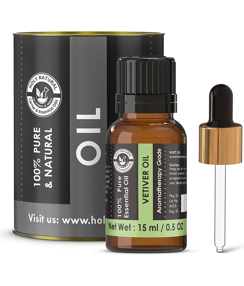 Holy Natural Vetiver Essential Oil 15 mL