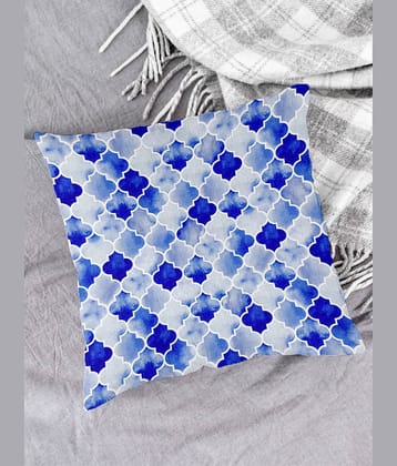 Houzzcode - Water Repellent Blue Polyester Pillow Covers 40x40x3 ( Pack of 1 )