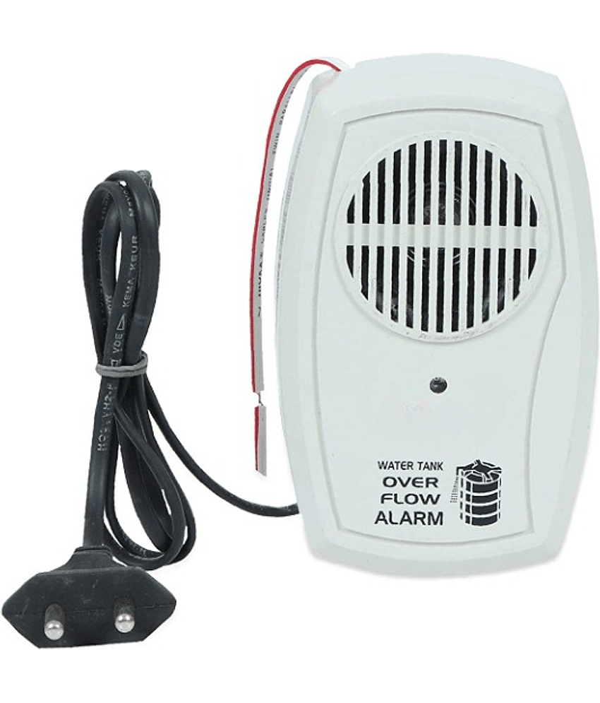 Leavess-Water Tank Overflow Alarm Sound High Quality Wired Sensor Security System (PACK OF 01)(Color/White)
