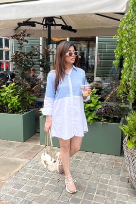 Katie Crystal Embellished Shirt Dress-3XL