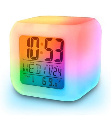 DNM Digital LED Colour Changing Alarm Clock - Pack of 1