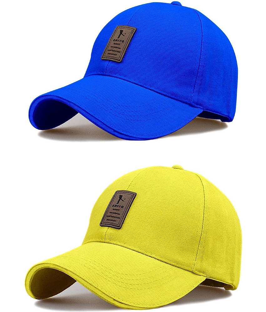 Alamos Pack of 2 Cotton Men's Cap ( Blue )