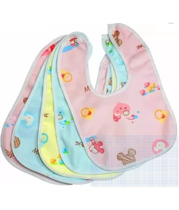 Qin Pin Multi-Colour Cotton Bibs - Set of 5