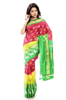 Pochampally Saree - Ikkat Silk Saree in Green