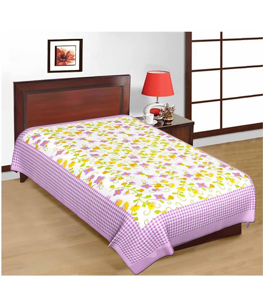 Uniqchoice Cotton Single Bedsheet ( Purple )