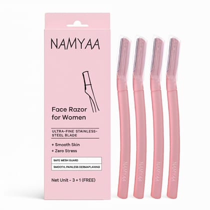 Namyaa Reusable Face Razor for Women, Perfect for Eyebrows, Upper Lip & Chin, Men & Women - Pack of 3