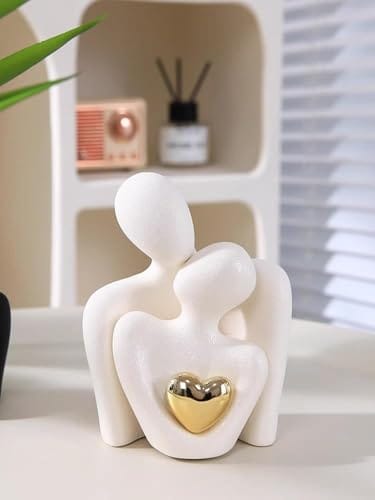 Street27 Hugging Couple Statue - Romantic Home Decor, Perfect Wedding Anniversary and Valentines Day Gift,