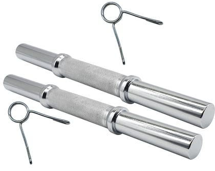 JJ Jonex Weight Lifting Bar, Dumbbell Rods, Professional Dumbbell Handles 28mm and Spring Collars, Barbell Bar Set Strength Training Equipment