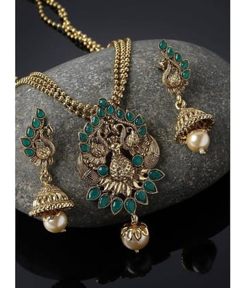 Sukkhi Green Alloy Necklace Set ( Pack of 1 )