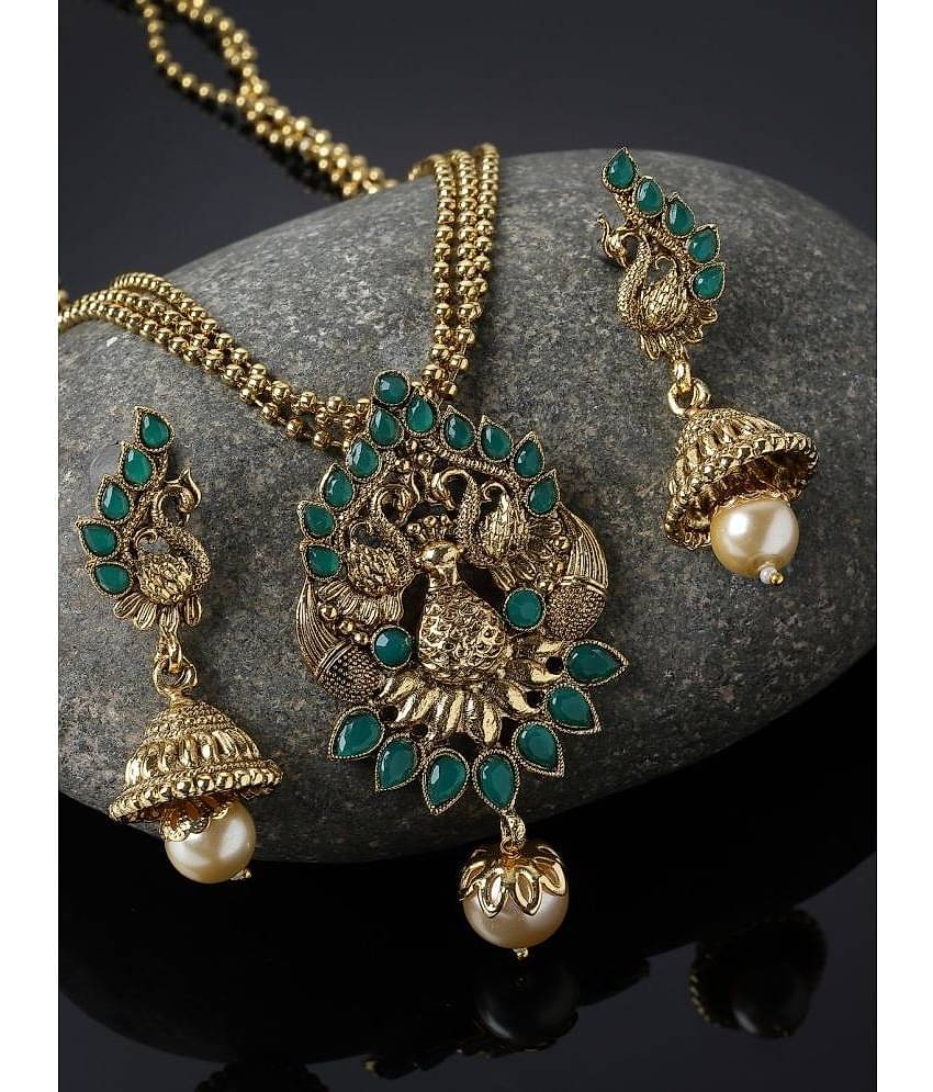 Sukkhi Green Alloy Necklace Set ( Pack of 1 )