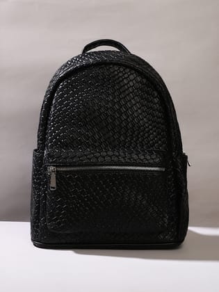 The Weave Curve Backpack - Onyx Black-Backpack