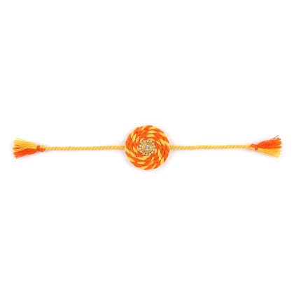Handmade Macrame Rakhi โ Yellow & Orange Braided Rakhi for Brother Handmade Macrame Rakhi โ Yellow & Orange Braided Rakhi for Brother