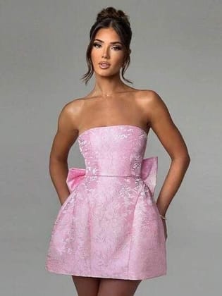 Elmdale Corset Dress-Pink / XS