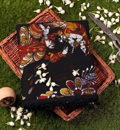 Handcrafted Batik Figure Print Cotton Dress Material (3 Meters)