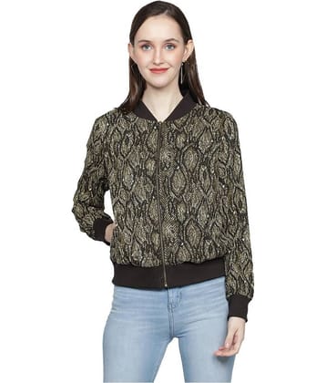 NUEVOSDAMAS Polyester Green Bomber Jackets Single