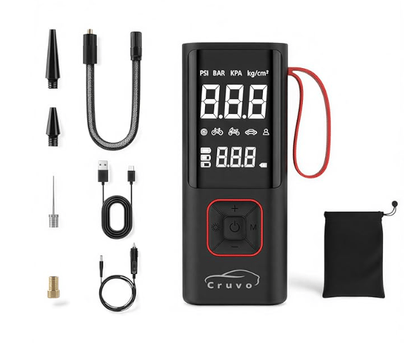 AirBank CR-01 Tyre Inflator  150 PSI, 6000mAh, Cordless/Corded, LED & 5 Modes for Car, Bike, Inflatables (1-Year Warranty)