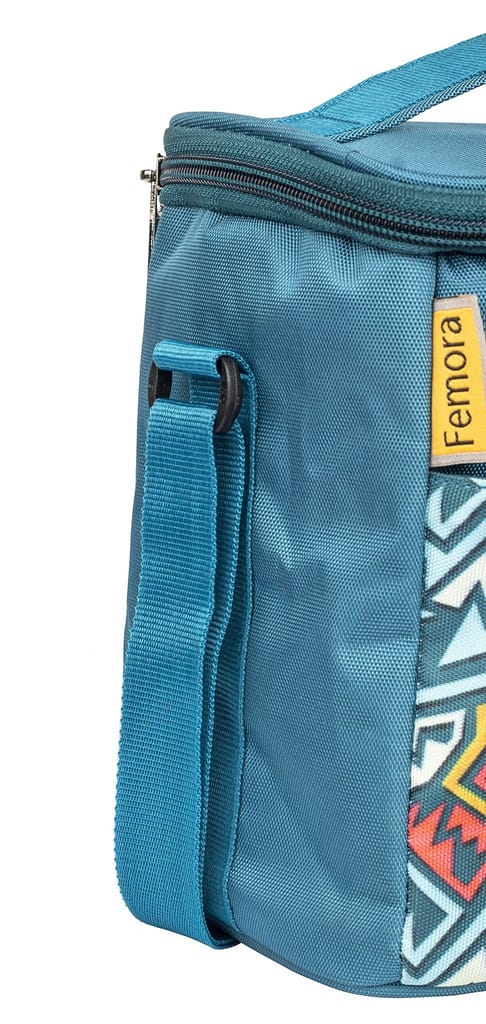 Femora Borosilicate Glass Microwave Safe Rectangle Container Multipurpose Lunch Box for Office, Blue, 400 ml (2 Container)