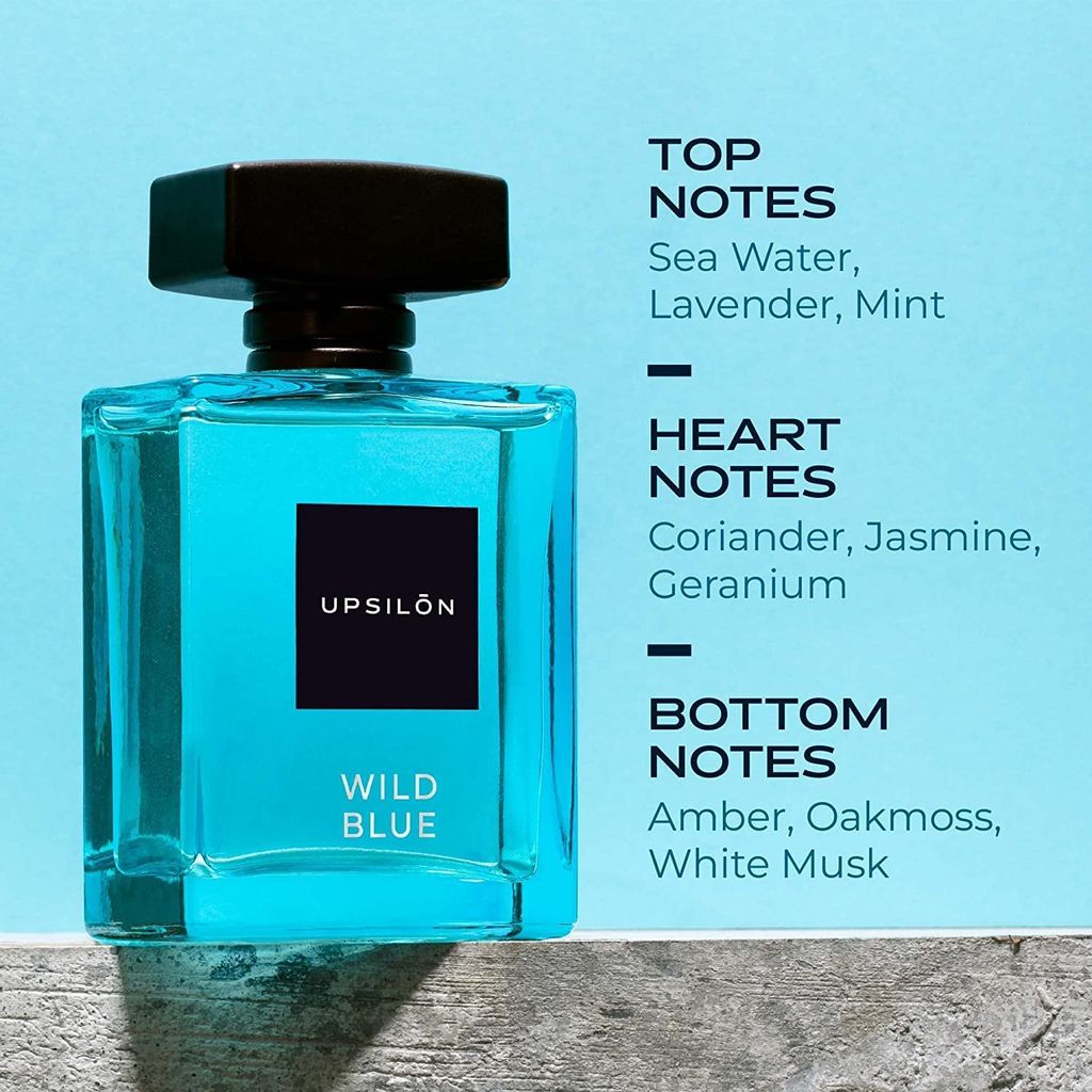 UPSILON Combo of Wild Blue, Golden Sand & Shooting Star Eau De Parfum Premium Long Lasting Fresh & Powerful Fragrance Spray Travel Friendly Luxury Parfum Scent | Men's Perfume | Each 100ml - Pack Of 3