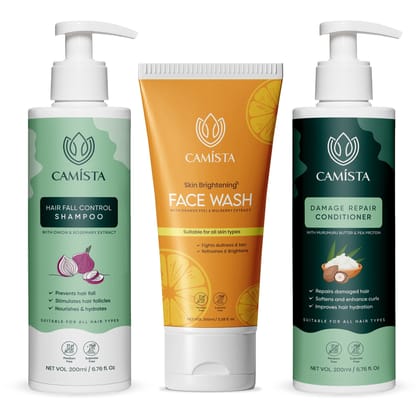 CAMISTA Combo Pack of Shampoo, Face Wash & Conditioner - Pack of 3 - 500 Ml