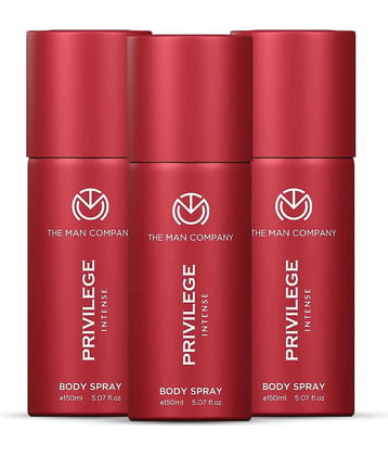 The Man Company Privilege Intense Deo Combo Pack of 3 Deodorant Spray for Men 150 ml ( Pack of 3 )