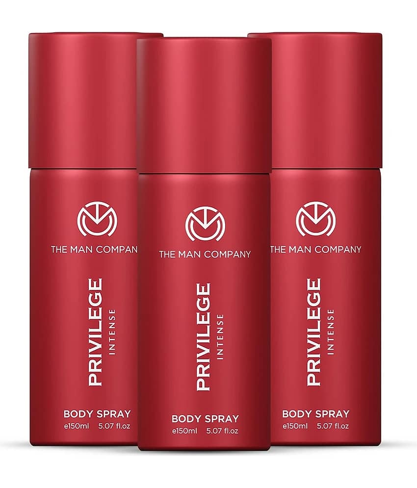 The Man Company Privilege Intense Deo Combo Pack of 3 Deodorant Spray for Men 150 ml ( Pack of 3 )
