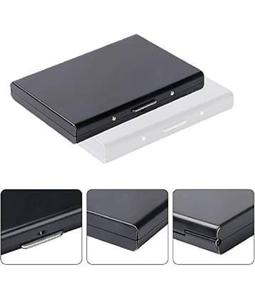 Classic World Metallic Solid Men's RFID Wallet With 6 Slots For Card ( Black , Pack of 1 )