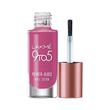Lakmé 9 to 5 Primer + Gloss Nail Colour, Pink Pace, 6 ml Lakmé 9 to 5 Primer + Gloss Nail Colour, Pink Pace, 6 ml - Pink Pace / 6 ml (Pack of 1)