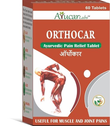 Ayucar Labs | Orthocar Tablets | Ayurvedic | Joint Pain Relief Tablets | 60 Tabs