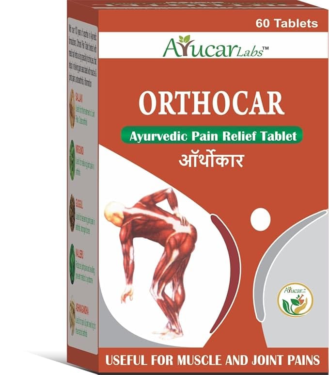 Ayucar Labs | Orthocar Tablets | Ayurvedic | Joint Pain Relief Tablets | 60 Tabs