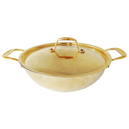 Brass Kadai With Cover No. 3 (ZMAS473 C)