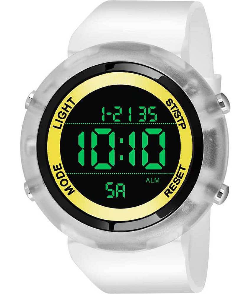 Hala - White Silicon Digital Men's Watch